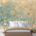 Chinoiserie floral wallpaper mural with birds, vintage style