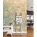 Chinoiserie floral wallpaper mural with birds, vintage style