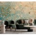 Chinoiserie floral wallpaper mural with birds, vintage style