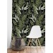 Dark botanical wallpaper herbs, Fern leaves wall covering