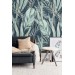 Botanical wallpaper large scale tropical leaves