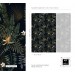 Tropical wallpaper leaves and flowers on dark