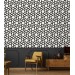Geometric wallpaper black and white hexagones design