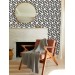 Geometric wallpaper black and white hexagones design