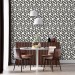 Geometric wallpaper black and white hexagones design
