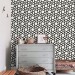Geometric wallpaper black and white hexagones design