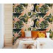 Tropical wallpaper vibrant exotic leaves