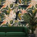 Tropical wallpaper vibrant exotic leaves