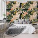 Tropical wallpaper vibrant exotic leaves