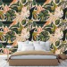 Tropical wallpaper vibrant exotic leaves
