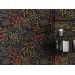 Dark floral wallpaper leaves and herbs, accent wall covering