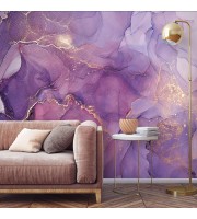 Luxury wallpaper purple gold non metallic abstract art wall