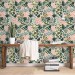Botanical wallpaper, vibrant colorful leaves