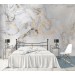 Abstract art wallpaper mural Marble stone white gold wall decor