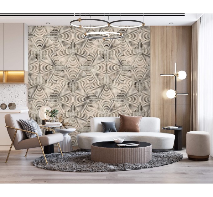 Abstract wallpaper geometric neutral beige accent wallpaper