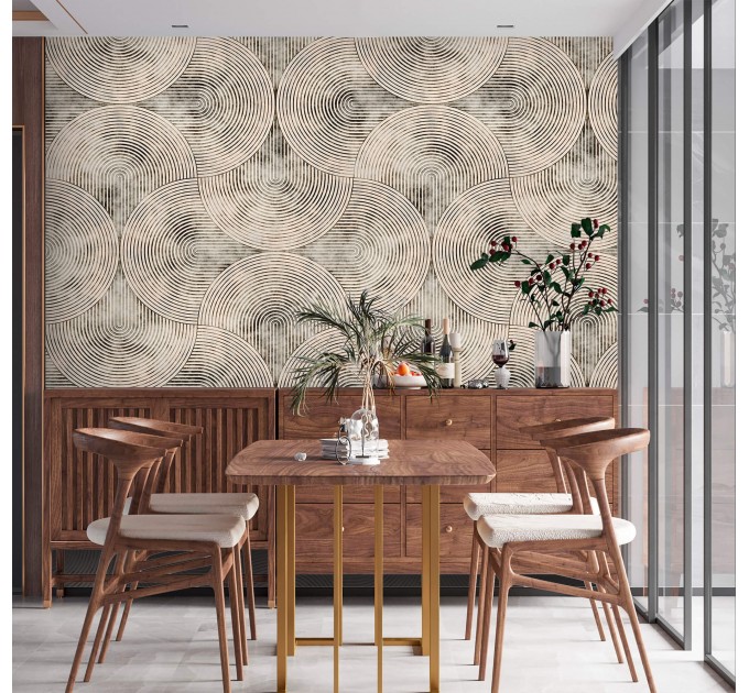 Abstract wallpaper geometric neutral beige accent wallpaper