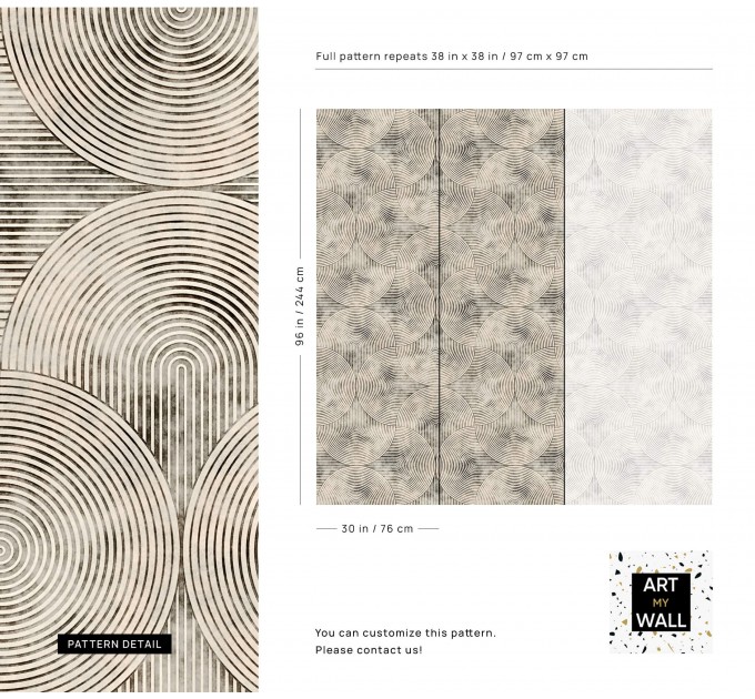 Abstract wallpaper geometric neutral beige accent wallpaper