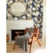Dark elegant floral wallpaper, protea flowers wall decor