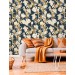 Dark elegant floral wallpaper, protea flowers wall decor