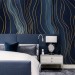 Abstract wallpaper mural Deep blue navy large art wall mural