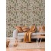 Mushroom botanical wallpaper, whimsical forest pattern