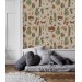 Mushroom botanical wallpaper, whimsical forest pattern