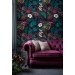 Dark tropical wallpaper exotic flowers and leaves