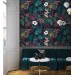 Dark tropical wallpaper exotic flowers and leaves