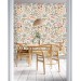 Scandinavian botanical wallpaper with floral & leaf pattern