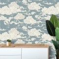 Wallpaper clouds Peel and stick vintage style accent wall covering