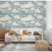 Wallpaper clouds Peel and stick vintage style accent wall covering