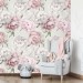 Floral wallpaper Large peony pastel flowers wall covering