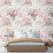 Floral wallpaper Large peony pastel flowers wall covering