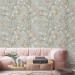 Wallpaper Chinoiserie style with hummingbirds