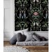 Wallpaper vintage fairy animals Dark academia style decor.