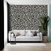 Abstract wallpaper black & white Modern accent wall covering