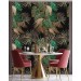 Tropical leaf wallpaper - Dark botanical wall covering