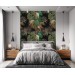 Tropical leaf wallpaper - Dark botanical wall covering