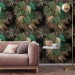 Tropical leaf wallpaper - Dark botanical wall covering