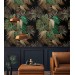 Tropical leaf wallpaper - Dark botanical wall covering