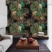 Tropical leaf wallpaper - Dark botanical wall covering