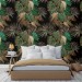 Tropical leaf wallpaper - Dark botanical wall covering
