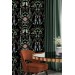 Wallpaper vintage fairy animals Dark academia style decor.