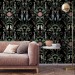 Wallpaper vintage fairy animals Dark academia style decor.