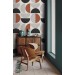 Modern geometric wallpaper, Mid century style