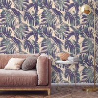 Tropical palm leaf wallpaper - Botanical jungle wall mural