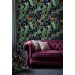Vintage dark floral wallpaper botanical motives
