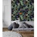 Vintage dark floral wallpaper botanical motives