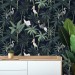 Dark tropical wallpaper with birds