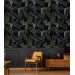 Dark moody tropical wallpaper leaves, dark academia style